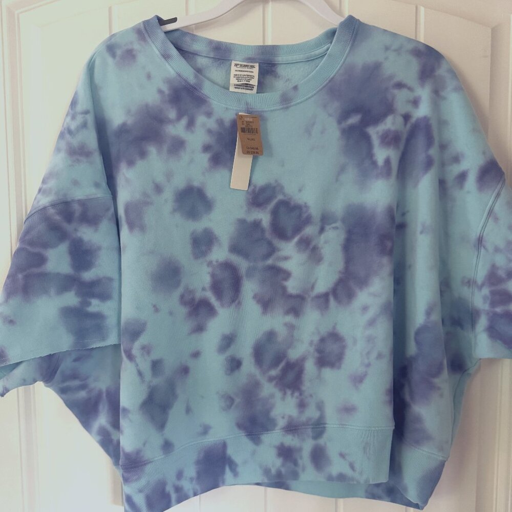 Victoria's Secret PINK Short Sleeve Tie Dye Sweatshirt